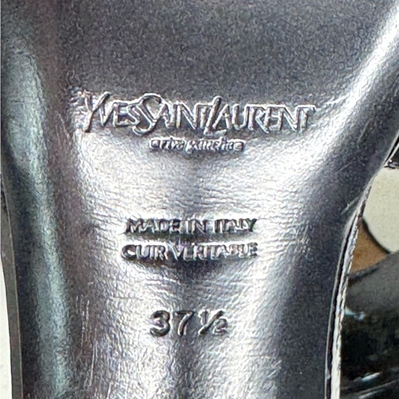 Yves Saint Laurent Patent Leather Heels Sz 37.5 - Picture 6 of 6
